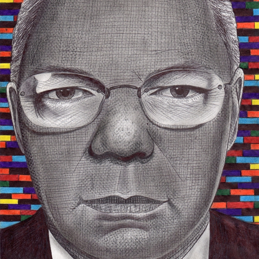 Home decor Art PRINT on paper "Colin powell "